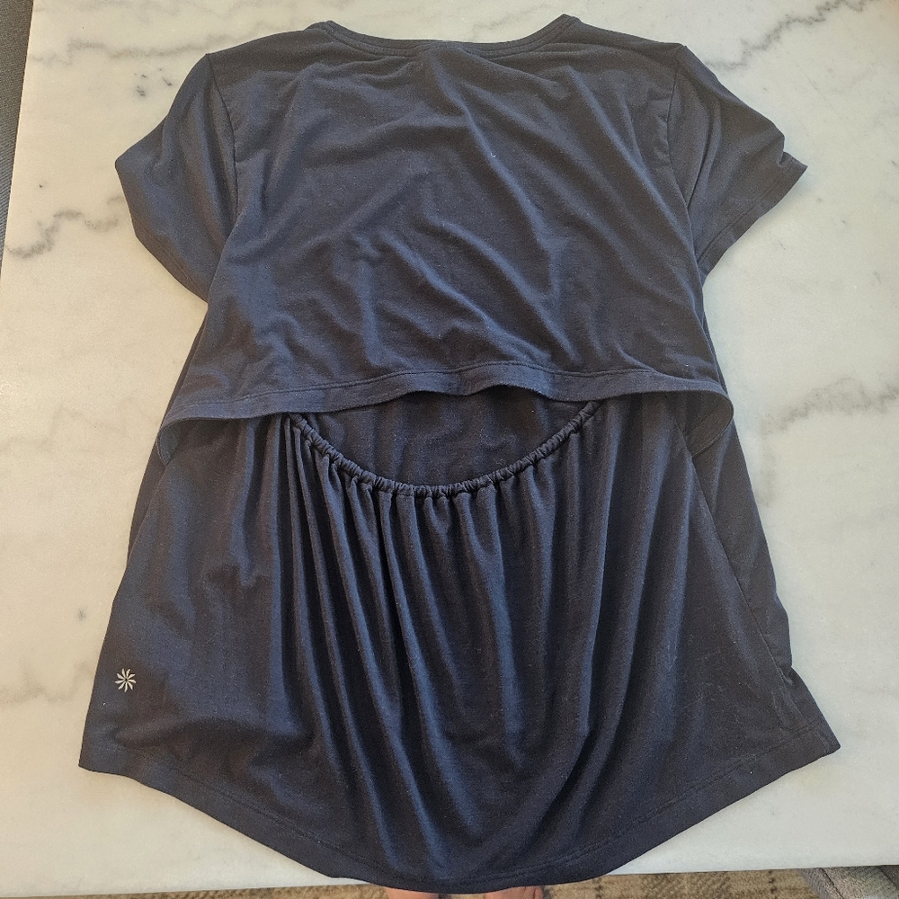 Athleta Cinch Back Top Black
